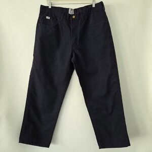 Tyndale FR Work Pants Navy Blue Flame Resistant HRC 2 Made in USA Mens 38x29